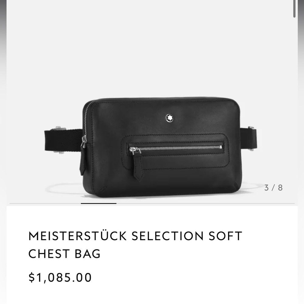 New with duster bag Mont Blanc soft chest bag